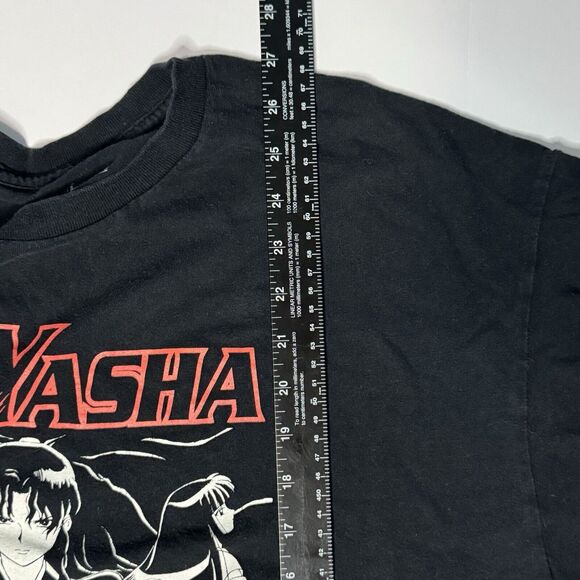Inuyasha Mens Anime T-Shirt Black Short‎ Sleeve Manga Crew Neck Top Size XL - Picture 6 of 6